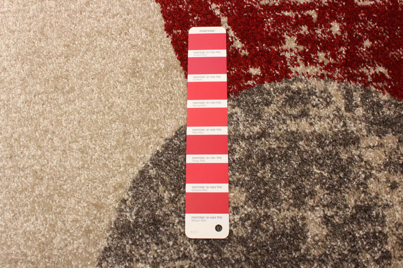 Ellegance Ivory / Red 6'7\" x 9'6\" Area Rug