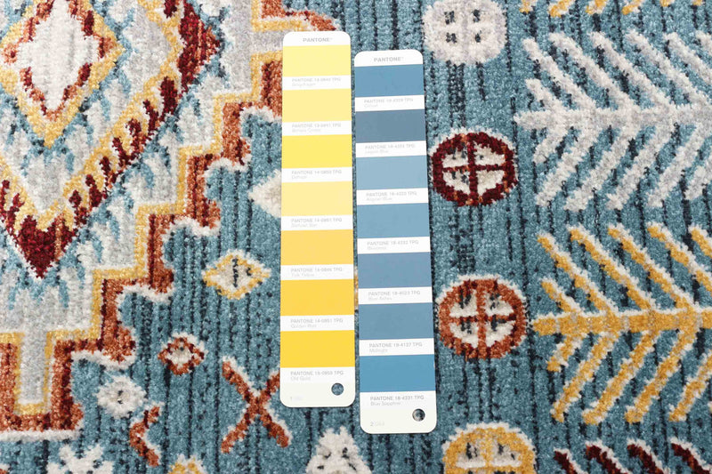 Gypsy Blue Machine Washable Area Rug - 5'0\" x 7'0\"