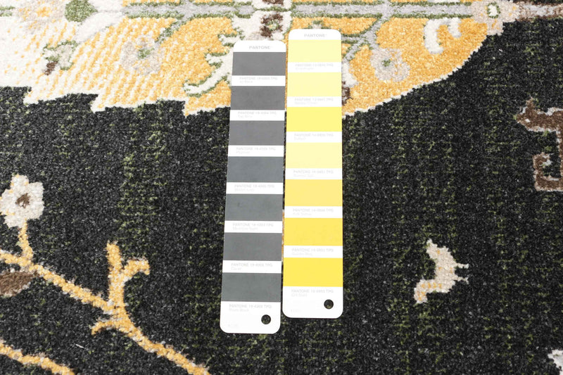 Pine Black Machine Washable Area Rug - 6'0\" x 9'0\"