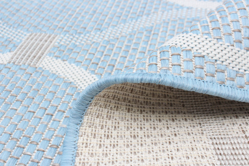 Neisha Abstract Light Blue Rug 6'7\" X 9'6\" Area Rug
