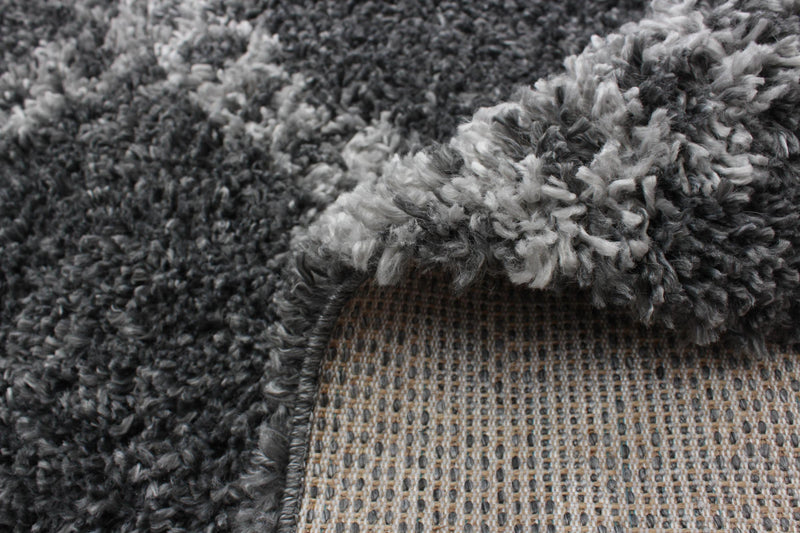 Helma Stark Dark Grey Shag 6'7\" X 9'6\" Area Rug