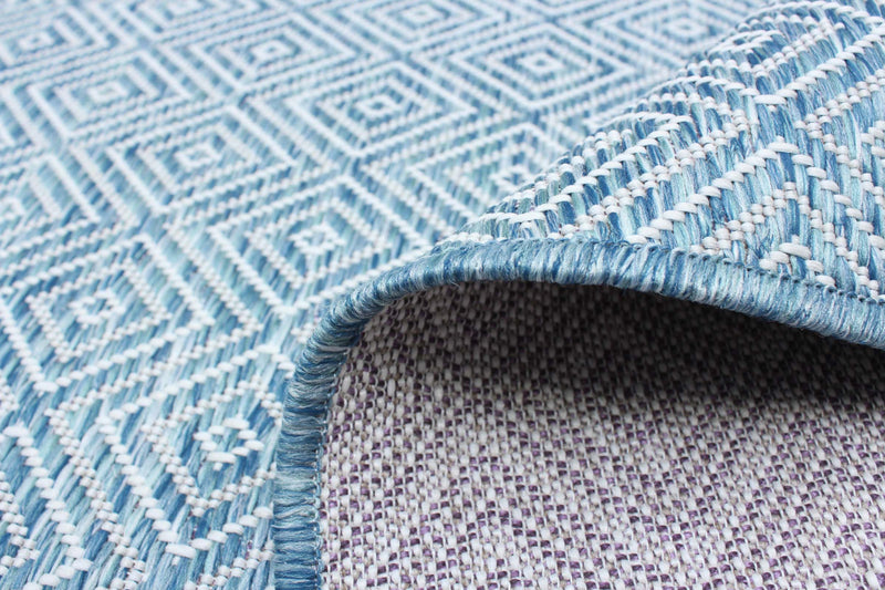 Neisha Diamond Blue Rug 6'7\" X 9'6\" Area Rug
