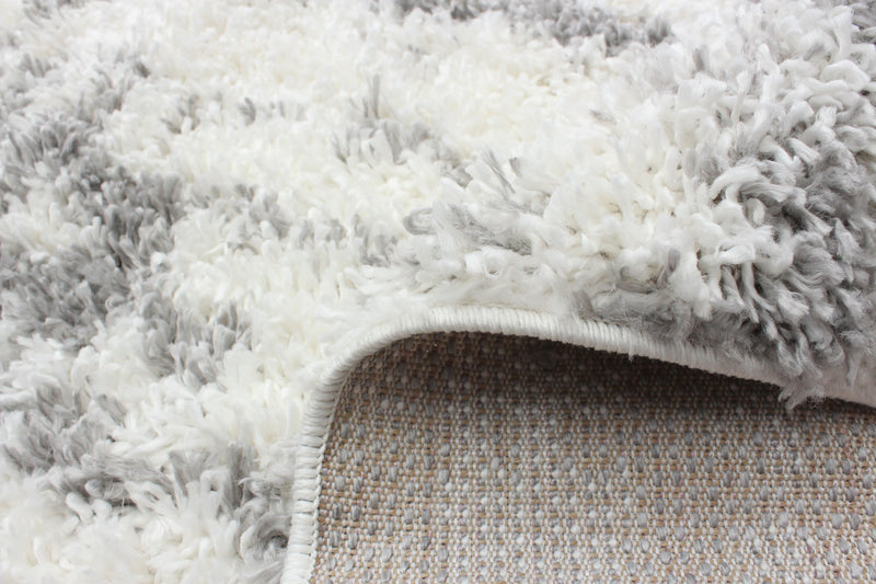 Helma Urban Cream, Light Grey Shag 3'11\" X 5'11\" Area Rug