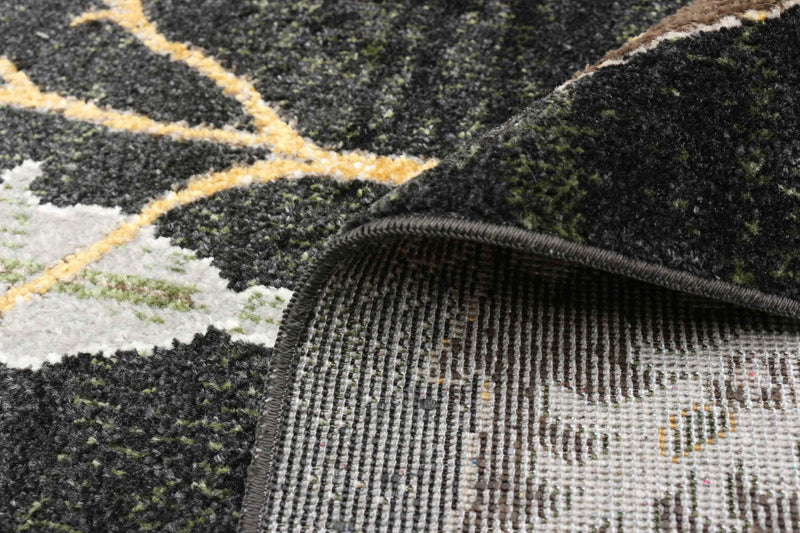 Pine Black Machine Washable Area Rug - 6'0\" x 9'0\"