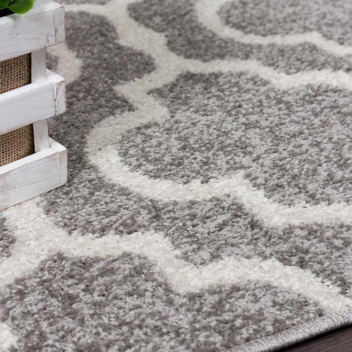 Lav Lat Grey 5x8 Area Rug
