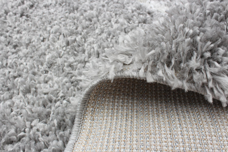 Helma Losange Light Grey Shag 6'7\" X 9'6\" Area Rug