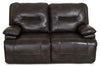 Beau Genuine Leather Power Reclining Loveseat - Grey