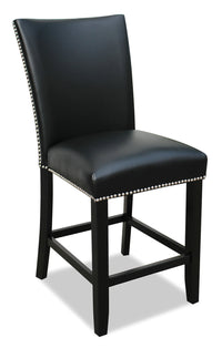 Cami Counter-Height Dining Chair with Velvet Fabric - Black 