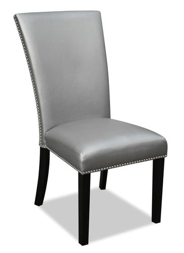 Cami Dining Chair with Vegan-Leather Fabric - Grey 