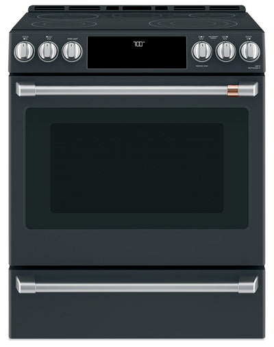 Cafe 5.7 Cu. Ft. Smart Electric Range with True European Convection - Matte Black - CCES700P3MD1 | Cuisinière intelligente électrique Café de 5,7 pi³ avec convection européenne véritable - noir mat -…