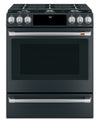 Cafe 5.6 Cu. Ft. Smart Gas Range with True European Convection and Self Clean Racks - Matte Black - CCGS700P3MD1