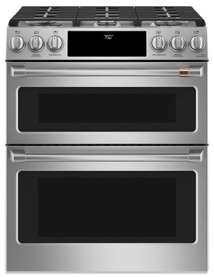 Cafe 6.7 Cu. Ft. Smart Gas Range with True European Convection and Self Clean Racks - Stainless Steel - CCGS750P2MS1