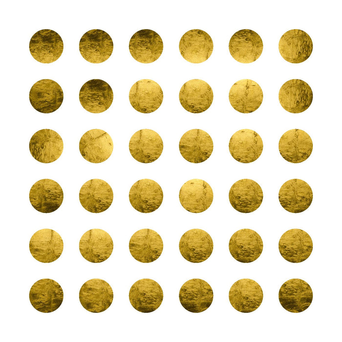 \"Golden Spots White\" Giant Art 72x72 Wall Art
