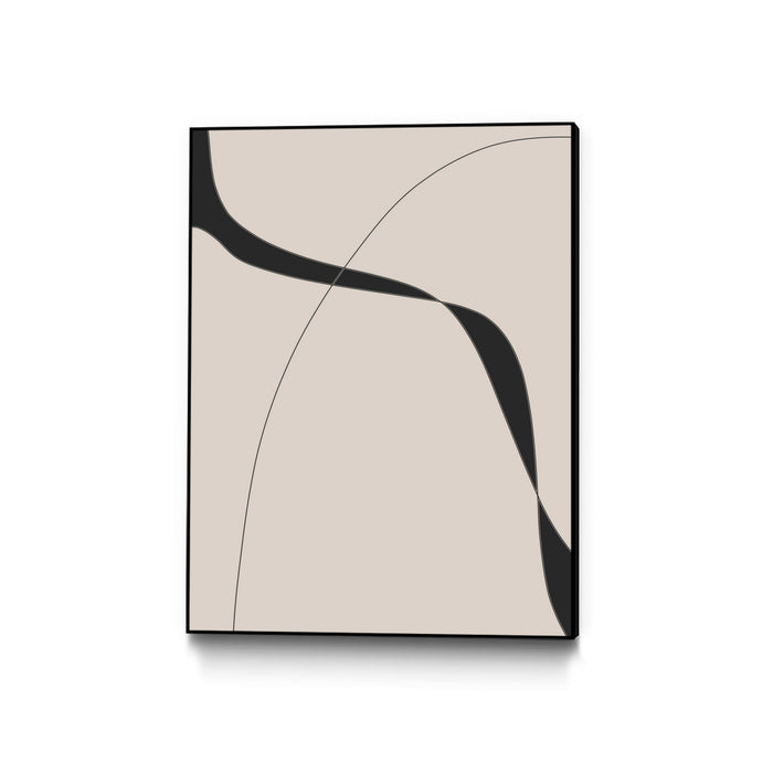 \"Black Shapes Ii\" Canvas Framed Black 24x32 Wall Art