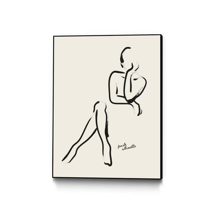 \"Nude\" Canvas Framed Black 24x32 Wall Art