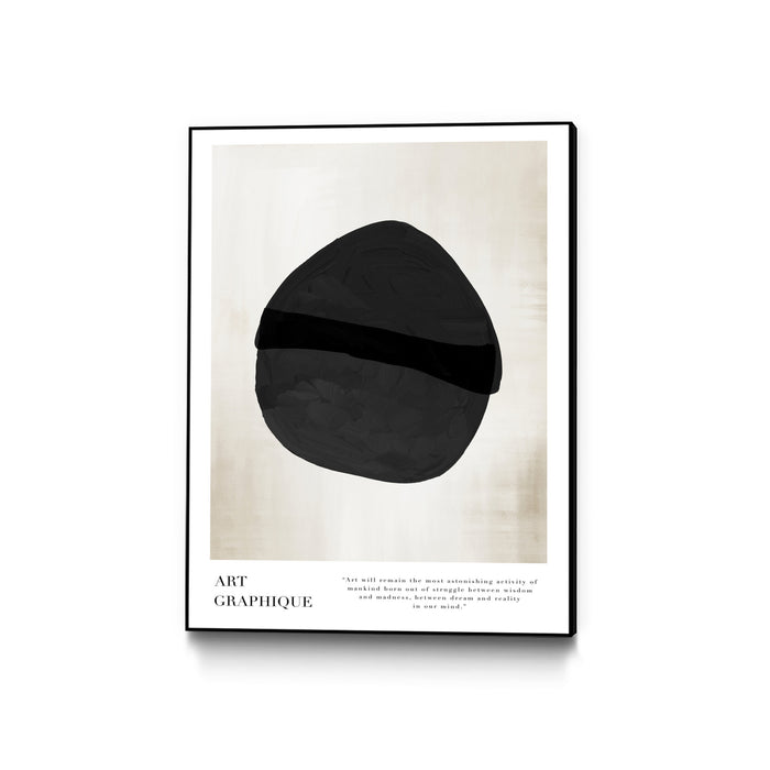 \"Art Graphique\" Canvas Framed Black 18x24 Wall Art