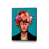 \"Frida's Flowers\" Canvas Framed Black 18x24 Wall Art
