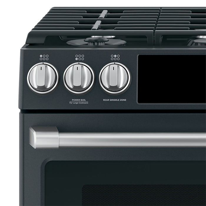 Café Gas Range Brushed Stainless Steel Knobs and Handles Set - CXFCGHKPMSS