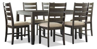 Rokane 7pc Dining Set with Table & 6 Chairs, 60