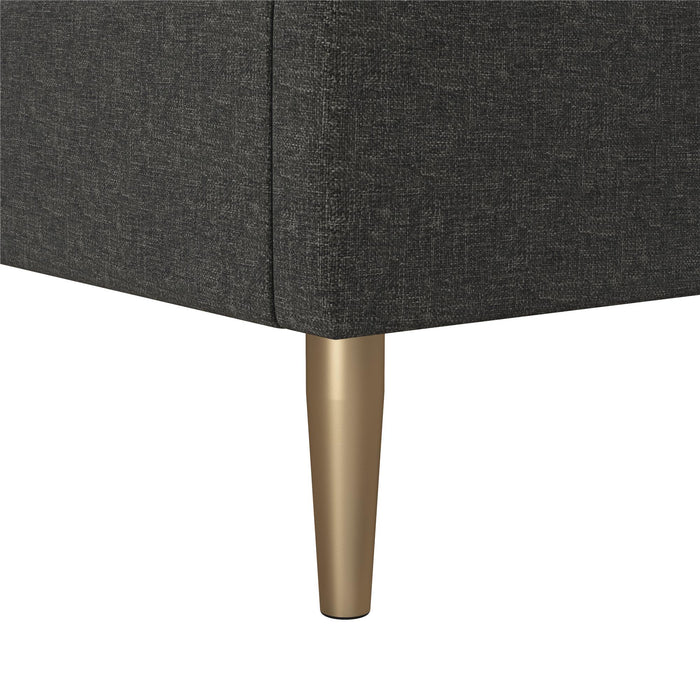 Mr. Kate Daphne Full Upholstered Bed - Dark Grey