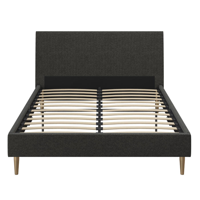 Mr. Kate Daphne Full Upholstered Bed - Dark Grey