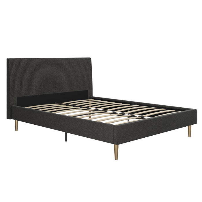 Mr. Kate Daphne Full Upholstered Bed - Dark Grey
