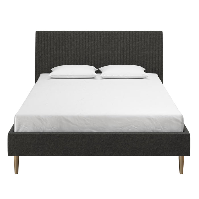 Mr. Kate Daphne Full Upholstered Bed - Dark Grey