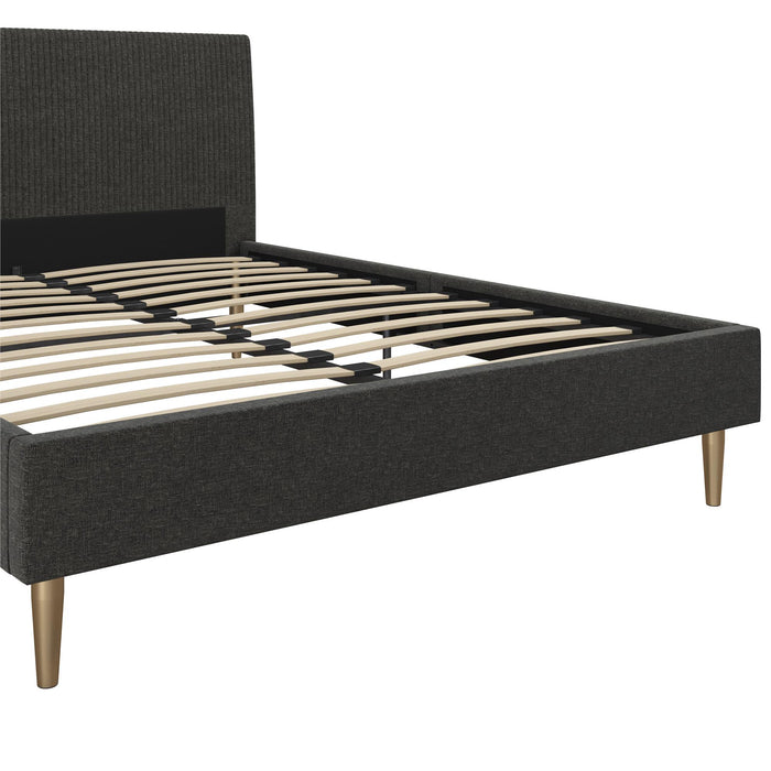 Mr. Kate Daphne Full Upholstered Bed - Dark Grey
