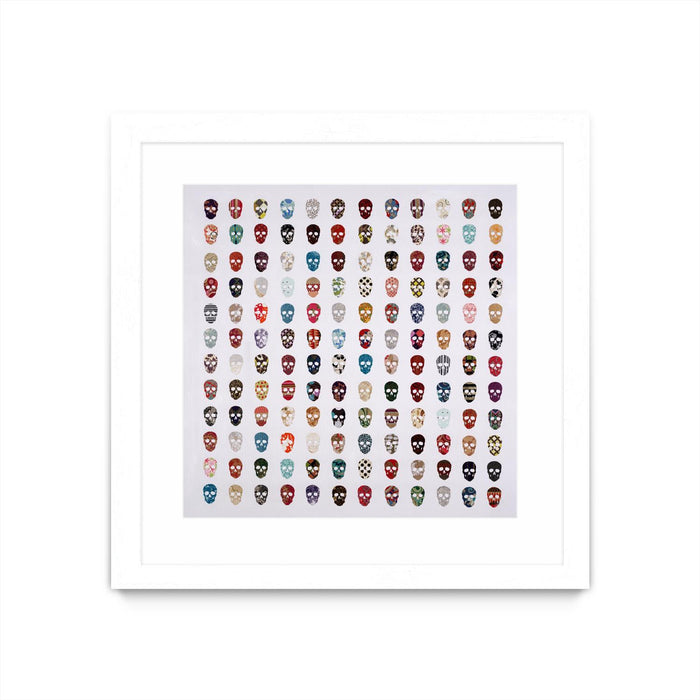 \"Gorgeous Crowd\" Matted and Framed White 30x30 Wall Art