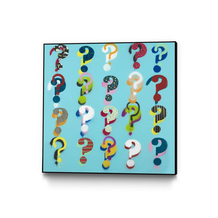 \"Pop The Question\" Canvas Framed Black 20x20 Wall Art