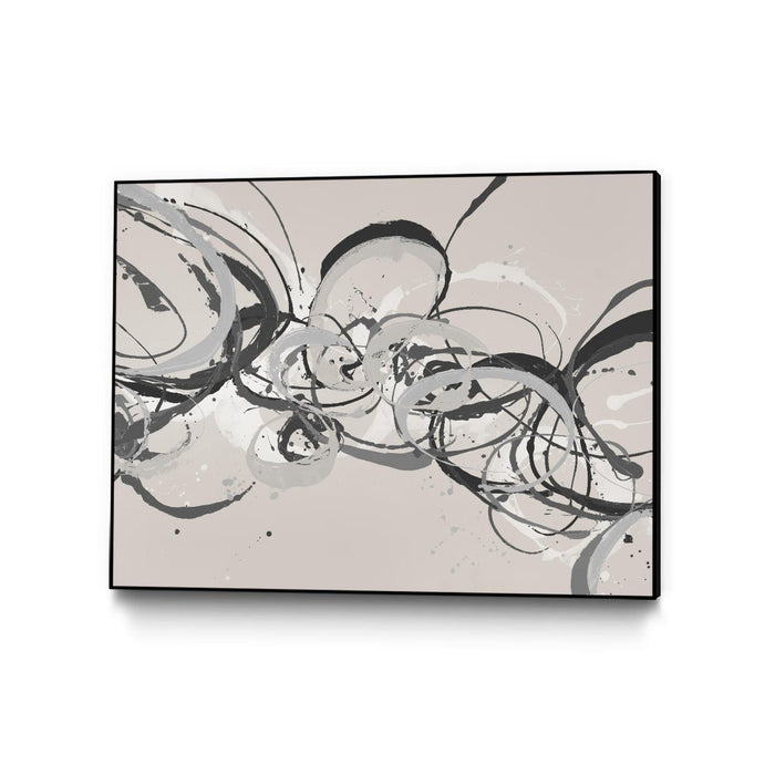\"Demanding Order Iv\" Canvas Framed Black 40x30 Wall Art