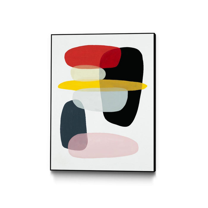 \"Joy And Pop I\" Canvas Framed Black 24x32 Wall Art