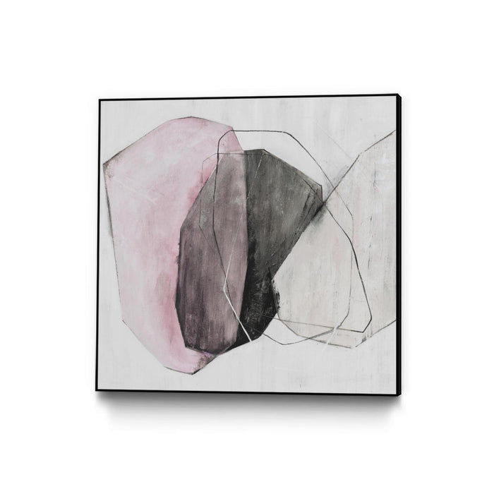 \"Tickled With Pink\" Canvas Framed Black 20x20 Wall Art