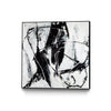 \"Polar Opposition\" Canvas Framed Black 20x20 Wall Art