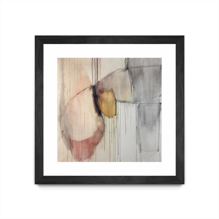 \"Trapped Silence\" Matted and Framed Black 36x36 Wall Art