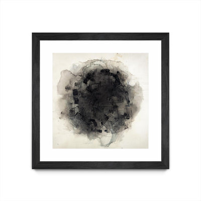 "Positives And Negatives I" Matted and Framed Black 30x30 Wall Art