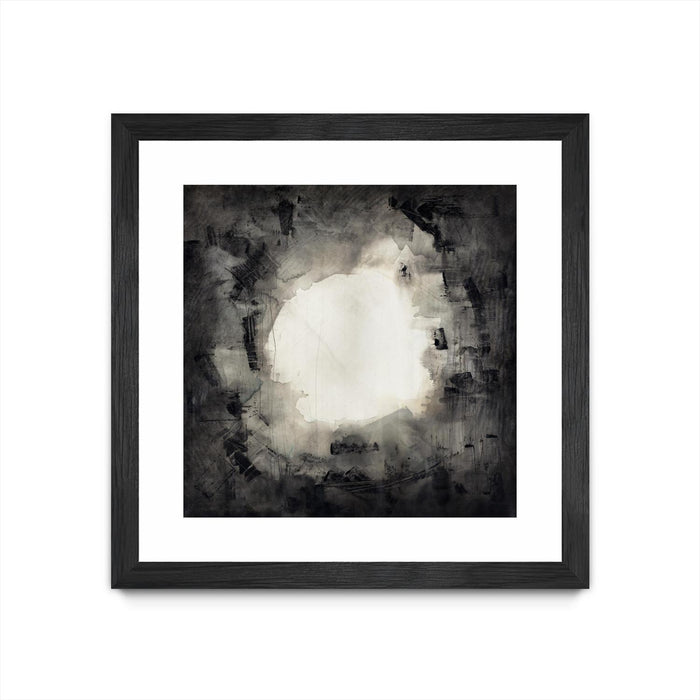 \"Positives And Negatives Ii\" Matted and Framed Black 30x30 Wall Art
