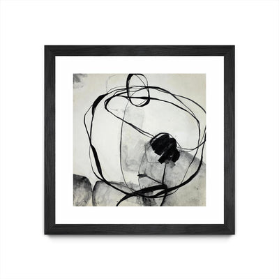 "Big Mouth Blabber" Matted and Framed Black 36x36 Wall Art