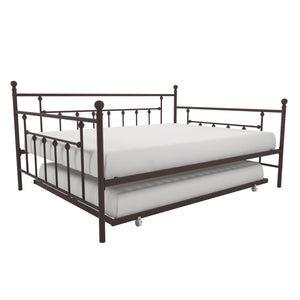 Dorel Home Atwater Living Maisie Queen Daybed and Full Trundle Set - Bronze