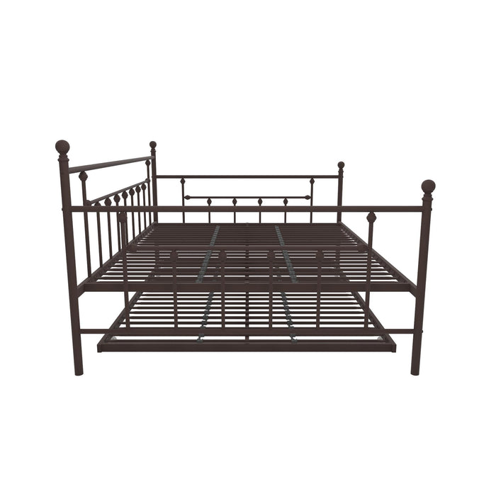 Dorel Home Atwater Living Maisie Queen Daybed and Full Trundle Set - Bronze