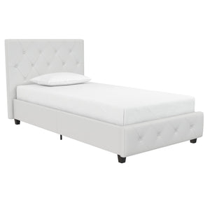 Dorel Home Atwater Living Dana Twin Upholstered Bed - White