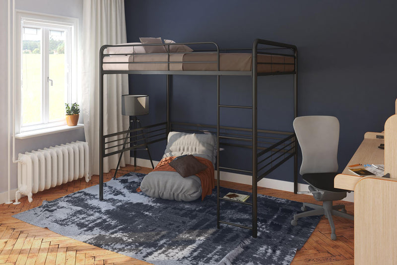 Atwater Living Bodhi Full Metal Loft Bed - Black