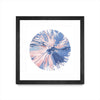 \"Spin Art 21\" Matted and Framed Black 30x30 Wall Art