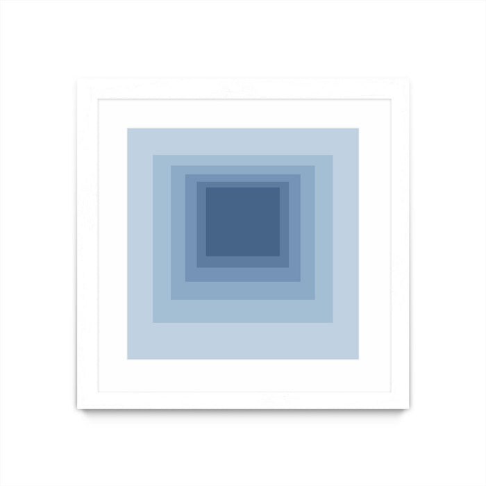 \"After Josef J\" Matted and Framed White 36x36 Wall Art