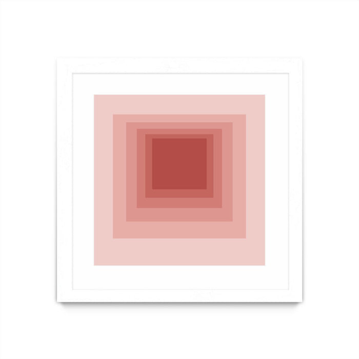 \"After Josef O\" Matted and Framed White 36x36 Wall Art