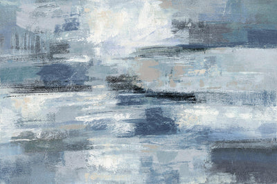 "Clear Water Indigo And Gray" Giant Art 84x54 Wall Art