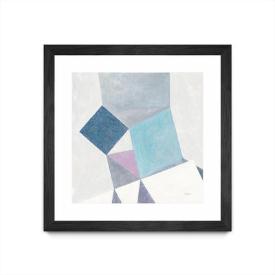 "Bay Bridge V1" Matted and Framed Black 30x30 Wall Art