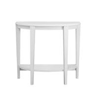 White Half-Moon Console Table