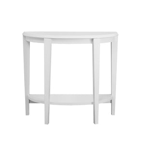 White Half-Moon Console Table