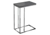 Glossy Grey with Chrome Metal Accent Table